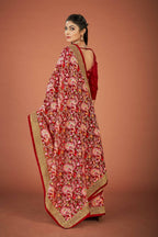 Vamsee Maroon Organza Saree | Grocsy