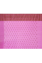 Joban Fashion Hot Pink Crepe Chiffon Pure Handloom Banarasi Silk Saree | Grocsy
