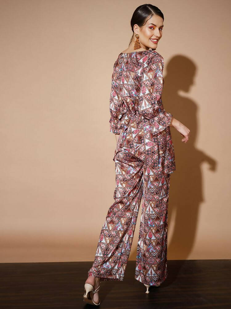 Myshka Women Multi Printed Co-Ords | Grocsy
