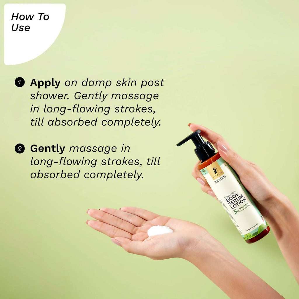 Pilgrim 5% Lactic & Glycolic Acid Body Serum Lotion For Exfoliation & Moisturization, For Rough Patches On Elbows & Knees | Grocsy