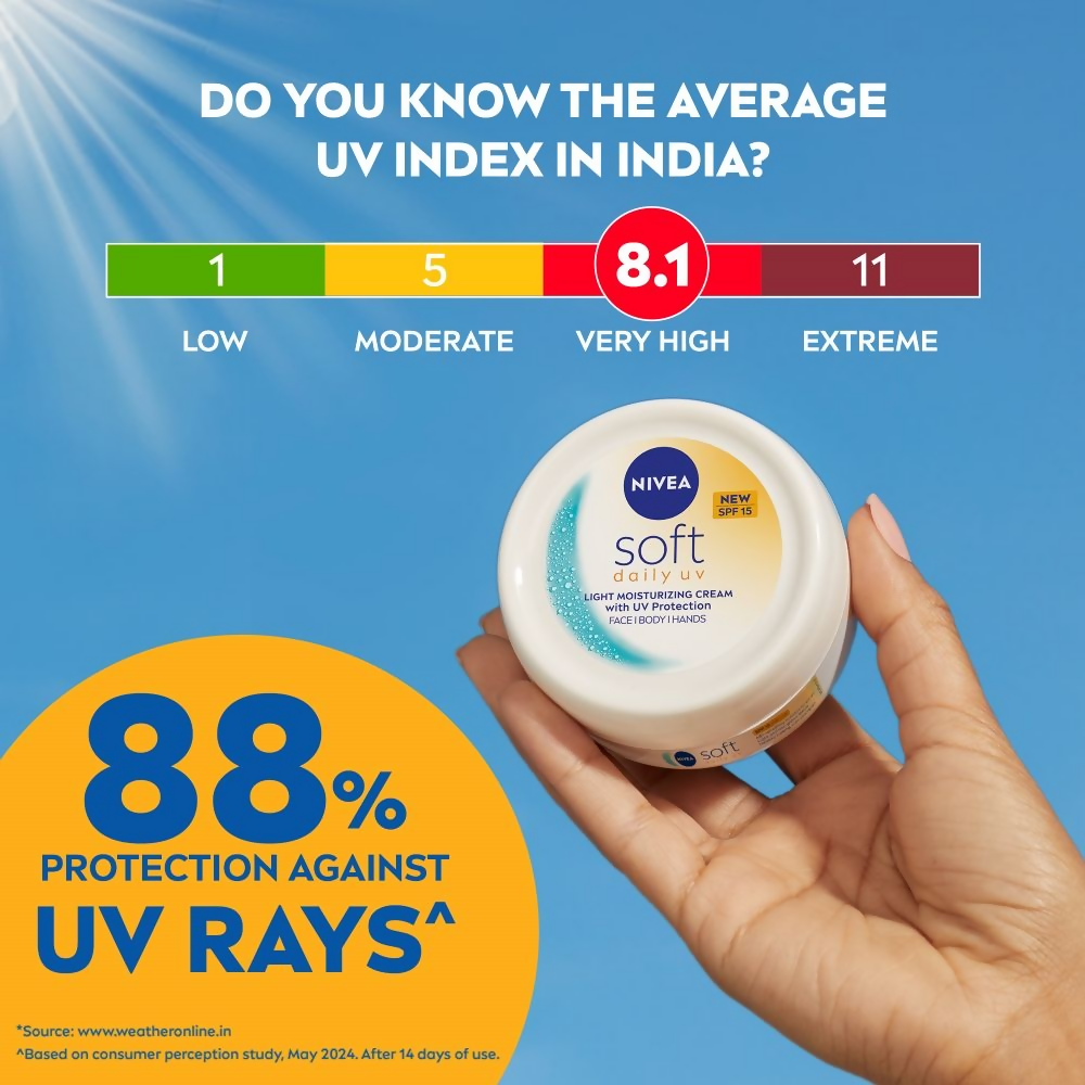 Nivea Soft Daily UV Light Moisturising Cream | Grocsy