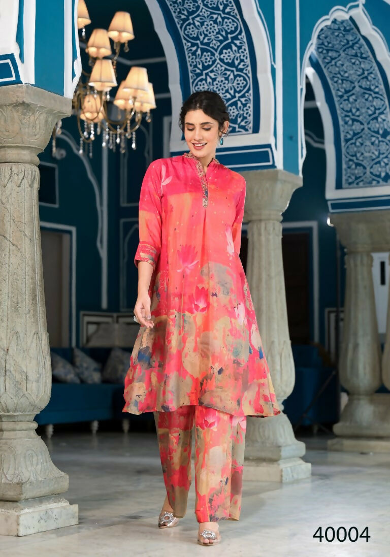 Designer Stylish Orange Pure Muslin Stitched Suit - Apoorva | Grocsy