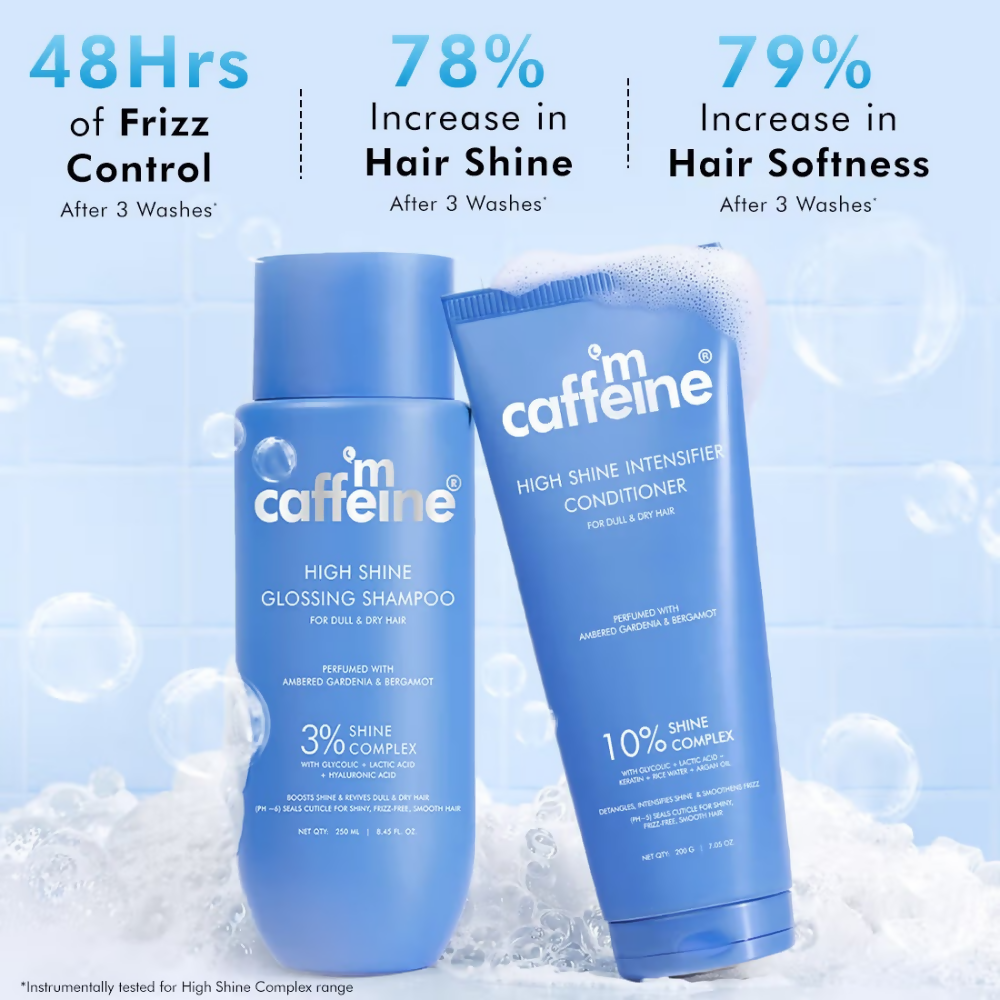 mCaffeine Glass Hair Wash Duo Shampoo & Conditioner | Grocsy