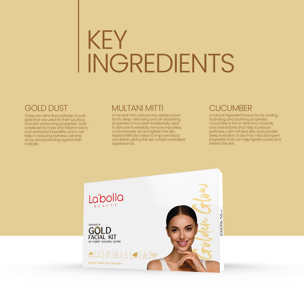 Labolia Beaute Premium Gold Facial Kit | Grocsy
