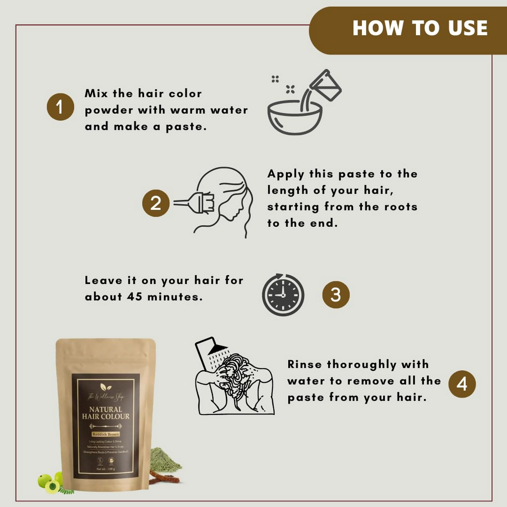 The Wellness Shop Natural Hair Colour - Reddish Brown | Grocsy