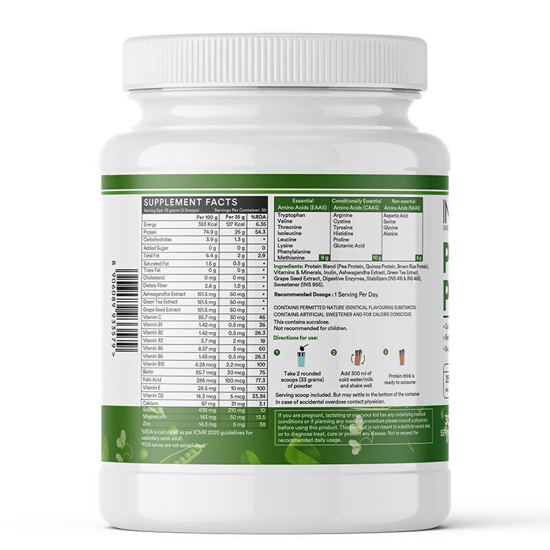 Inlife Plant Protein Powder Cookies & Cream | Grocsy