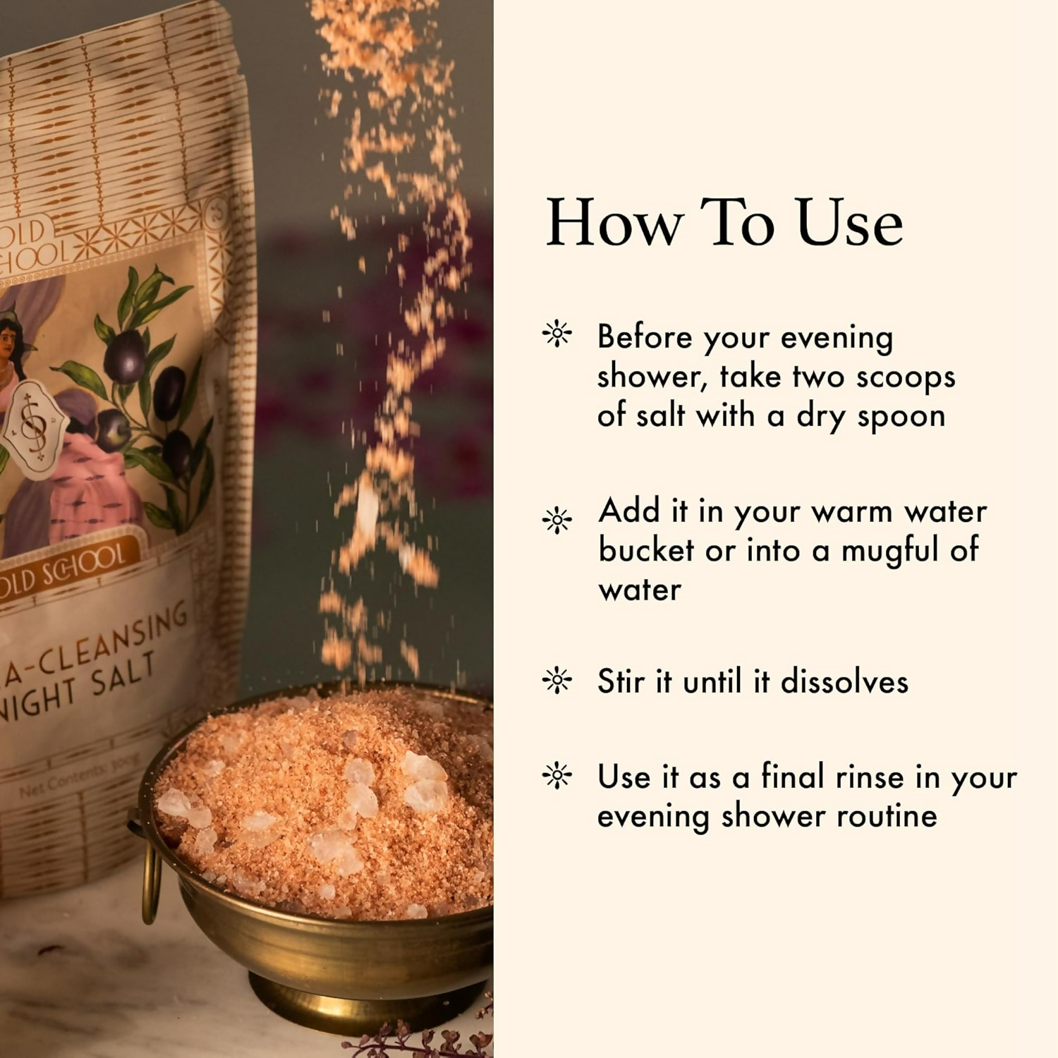 Old School Rituals Aura-Cleansing Night Bath Salt Relaxes Body | Grocsy