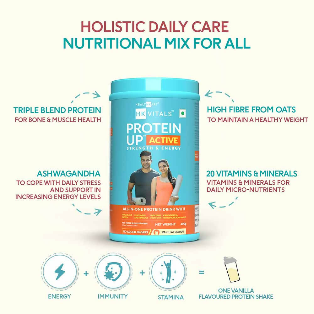 HK Vitals ProteinUp Active Strength & Energy (No Added Sugar) | Grocsy