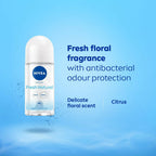Nivea Fresh Natural Roll On 48 H Smooth & Beautiful Underarms For Women | Grocsy