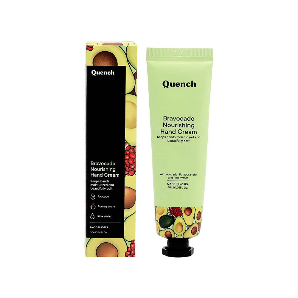 Quench Botanics Bravocado Nourishing Hand Cream With Avocado, Rice Water & Pomegranate, Korean Beauty | Grocsy