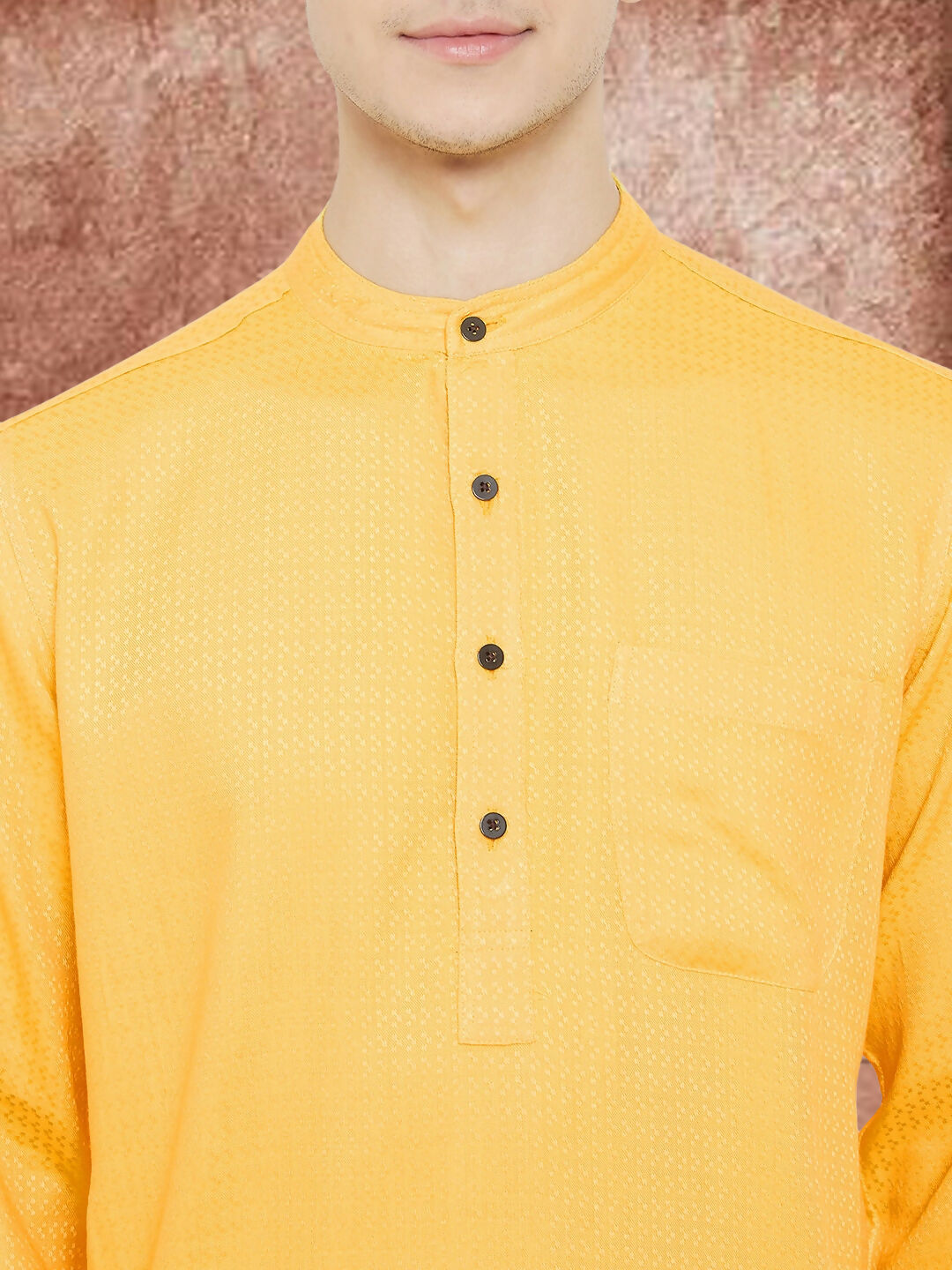 Even Apparels Men's Embroided Yellow Kurta | Grocsy