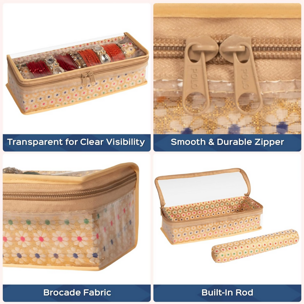 Homestrap Single Rod Storage Bangle Box - Golden | Grocsy