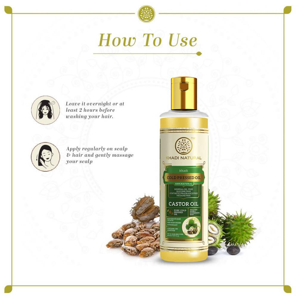 Khadi Natural Castor Cold Pressed Oil | Grocsy