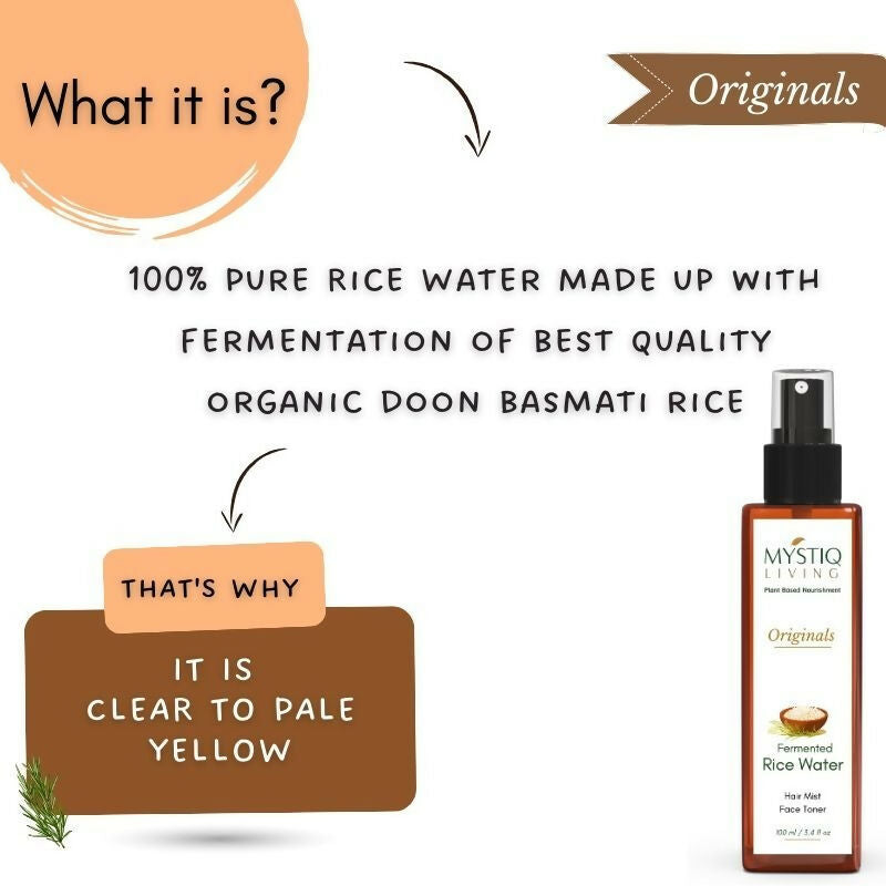Mystiq Living Fermented Rice Water Toner Spray | Grocsy