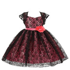 Asmaani Baby Girl's Black Colour Satin A-Line Maxi Full Length Dress (AS-DRESS-22158) | Grocsy