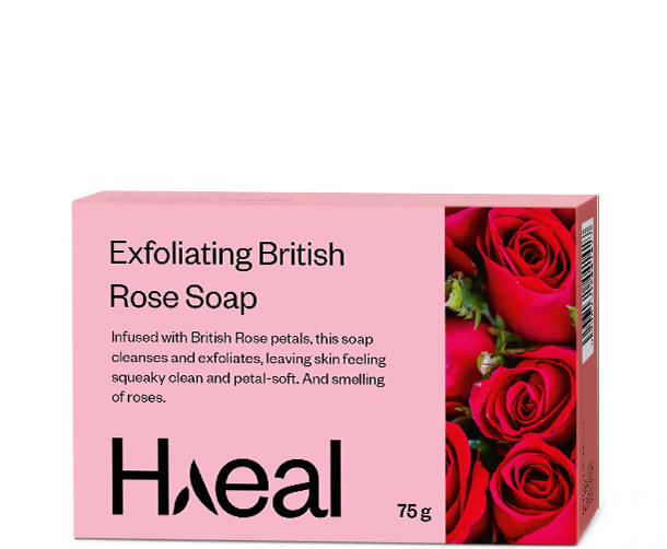 Haeal Exfoliating British Rose Soap | Grocsy