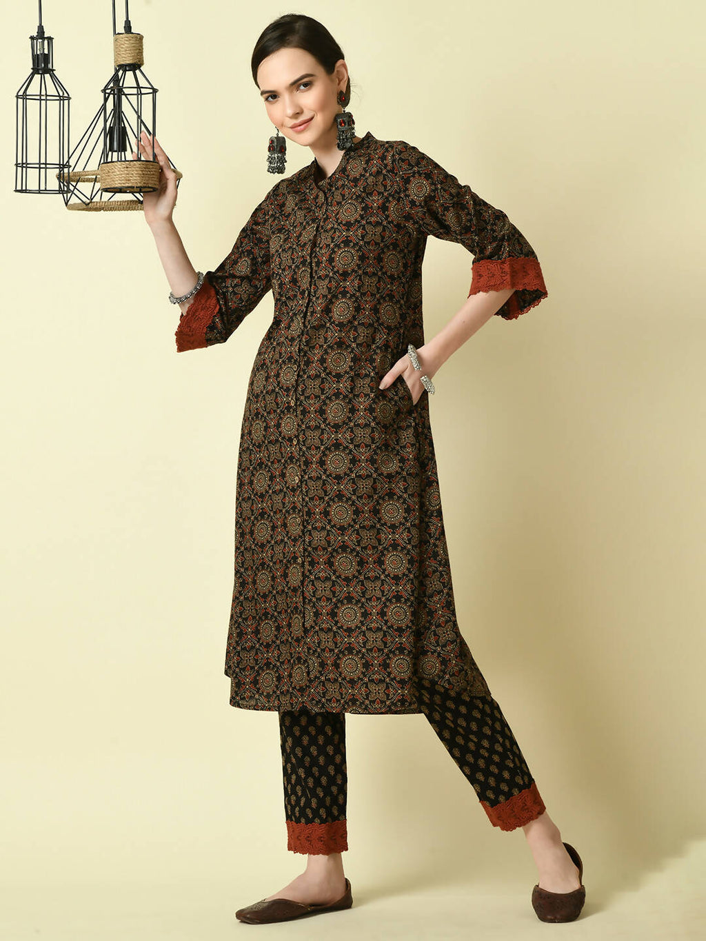 Myshka Women's Multi A-Line Printed Kurta | Grocsy