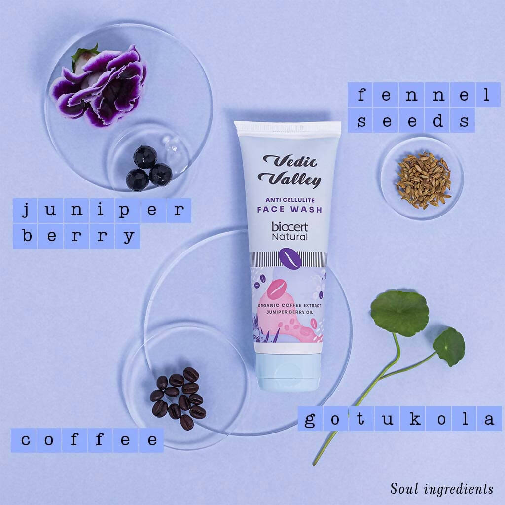 Vedic Valley Anti Cellulite Face Wash With Coffee Bean & Juniper Berry Oil | Grocsy