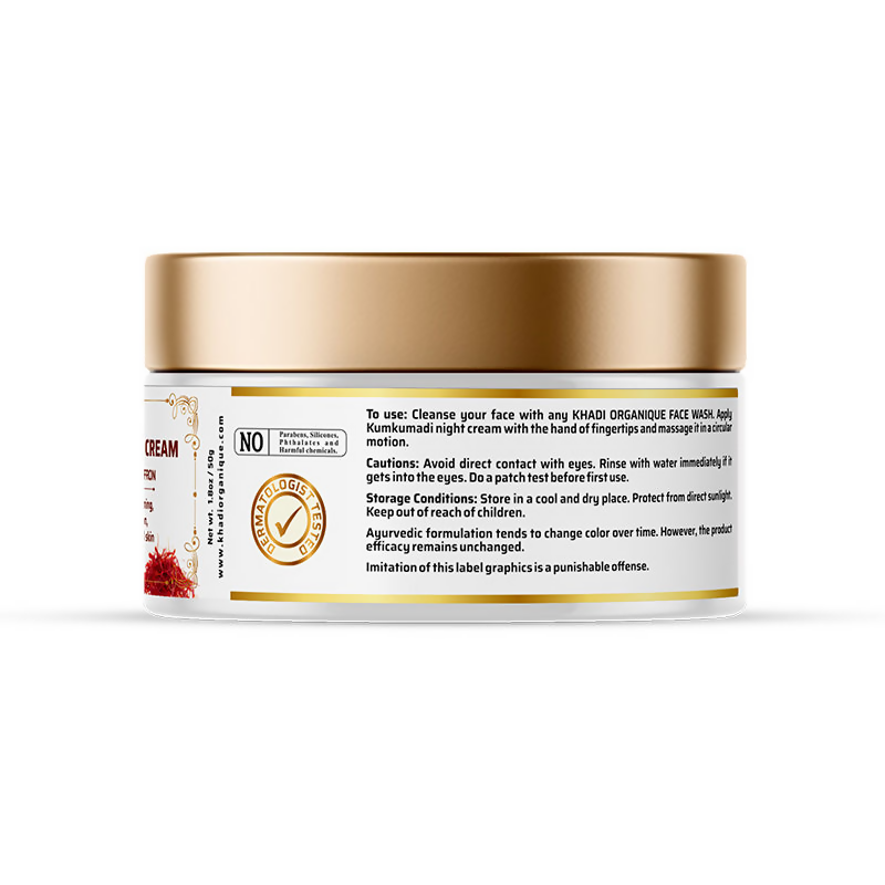 Khadi Organique Kumkumadi Night Cream | Grocsy