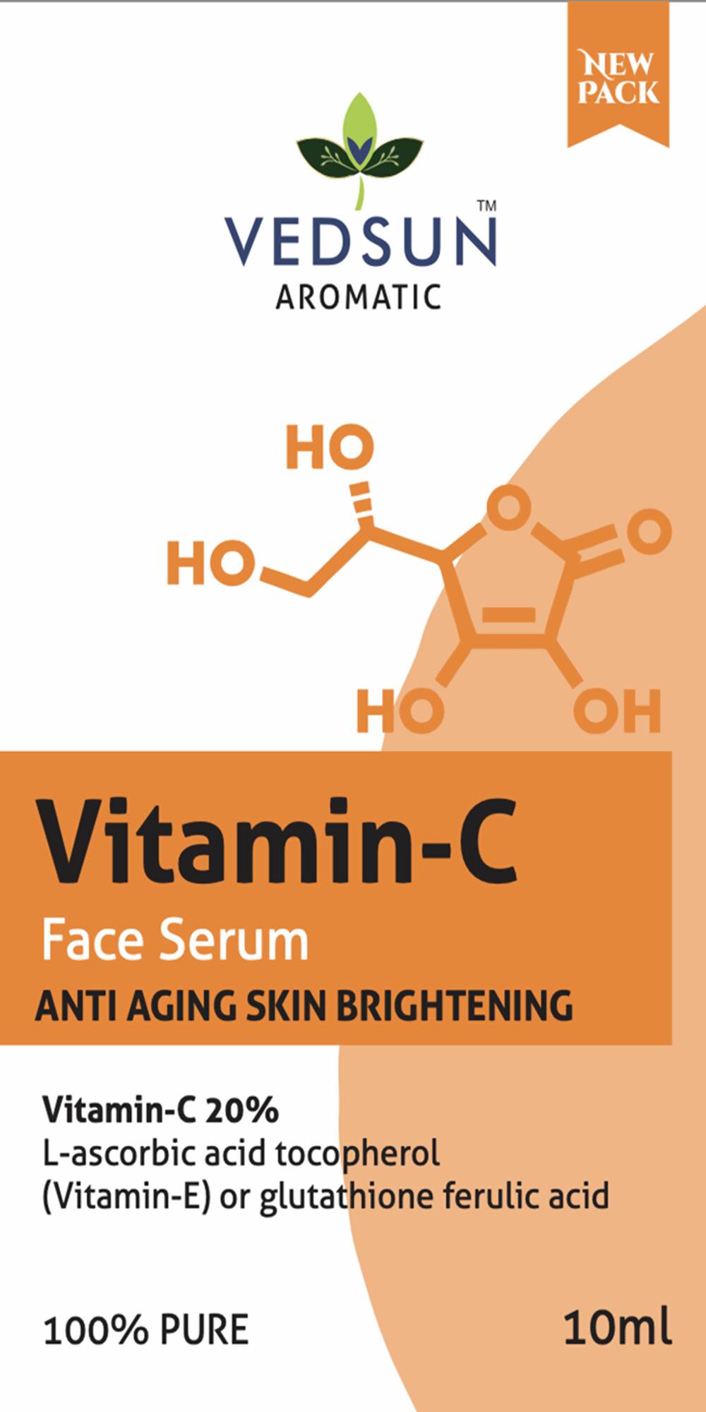 Vedsun Naturals Vitamin C Face Serum Anti Ageing Daily Glow for Men & Women | Grocsy