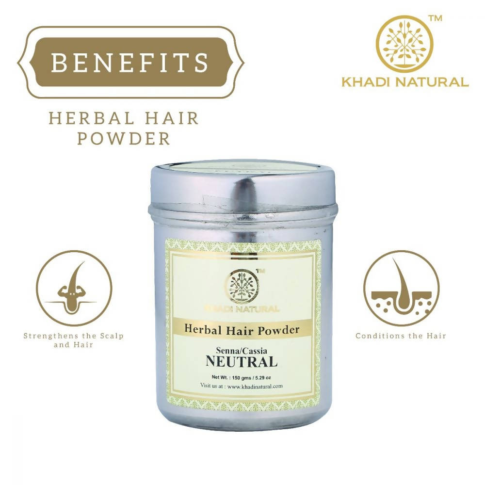 Khadi Natural Herbal Hair Powder Senna/Cassia Neutral Henna | Grocsy