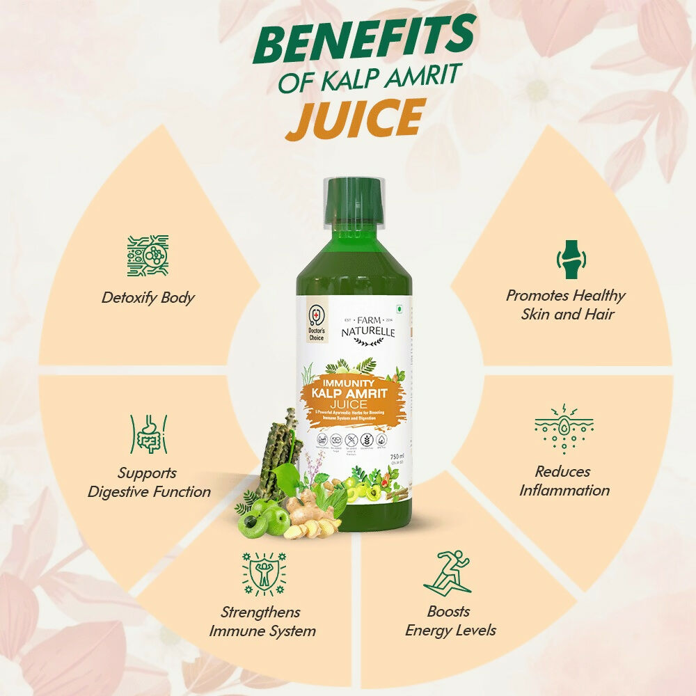 Farm Naturelle Immunity Kalp Amrit Juice - Strong Herbal Blend | Grocsy