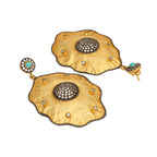 Nuyug 18k Gold-Plated American Diamond Studded Anti Tarnish Contemporary Dangler Earrings | Grocsy
