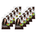 Nisha Henna Based Hair Colour for Women & Men Original Black (Pack of 10) | Grocsy
