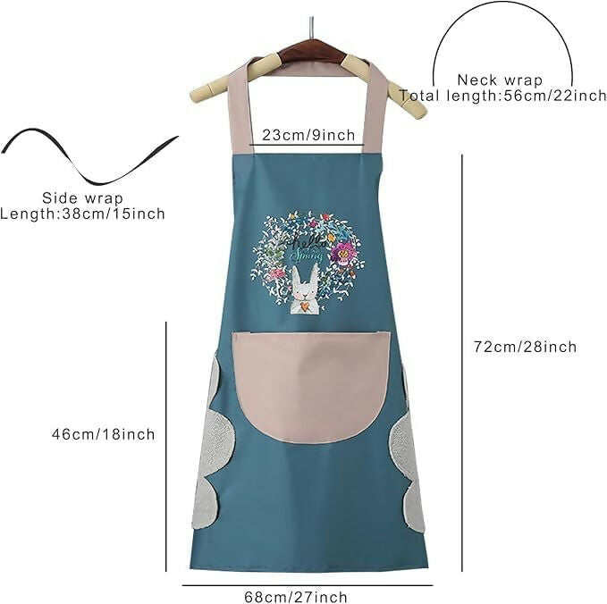 Klimet Waterproof Kitchen Apron For Women-Assorted (pack of 2) | Grocsy