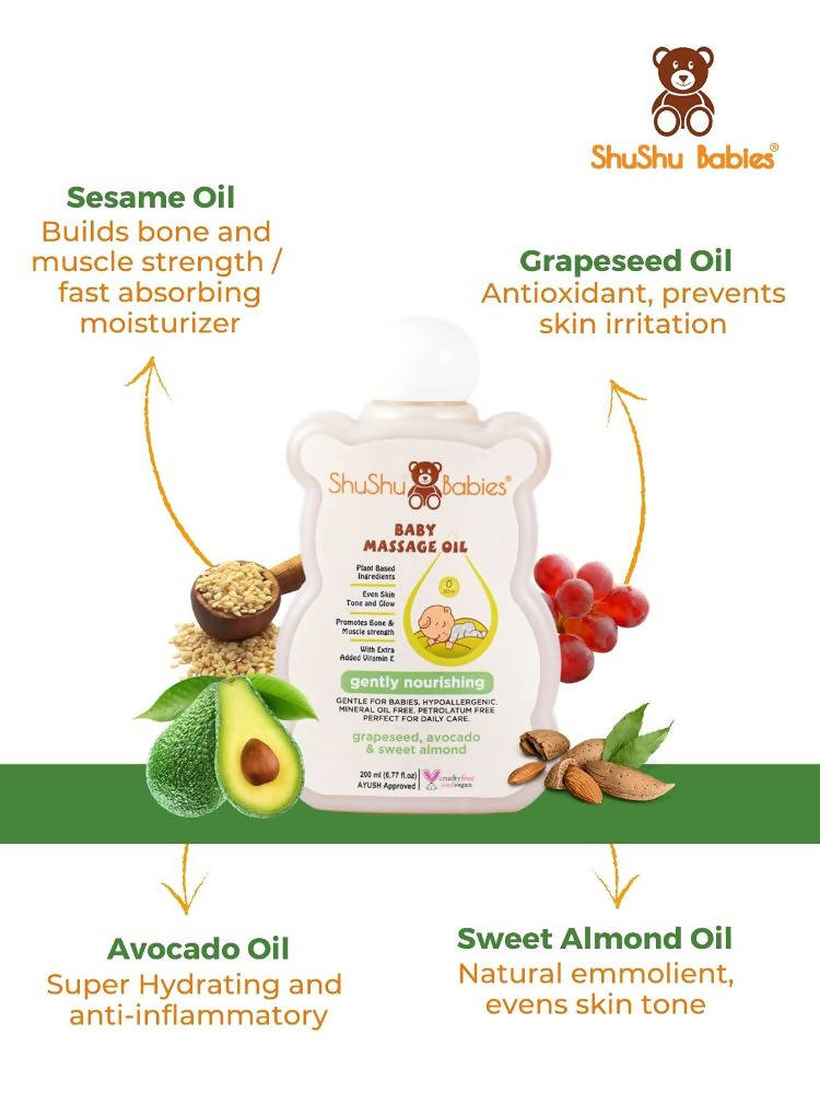 ShuShu Babies Baby Massage Oil | Grocsy