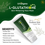 LA Organo Papaya Skin Whitening Cream and Glutathione Face Wash Combo | Grocsy
