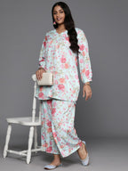 Ahalyaa Women's Traditional Wear Co-ords - Powder Blue | Grocsy