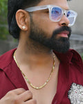 VOJ Gold-Polished Self Designed Biscuit Chain | Grocsy
