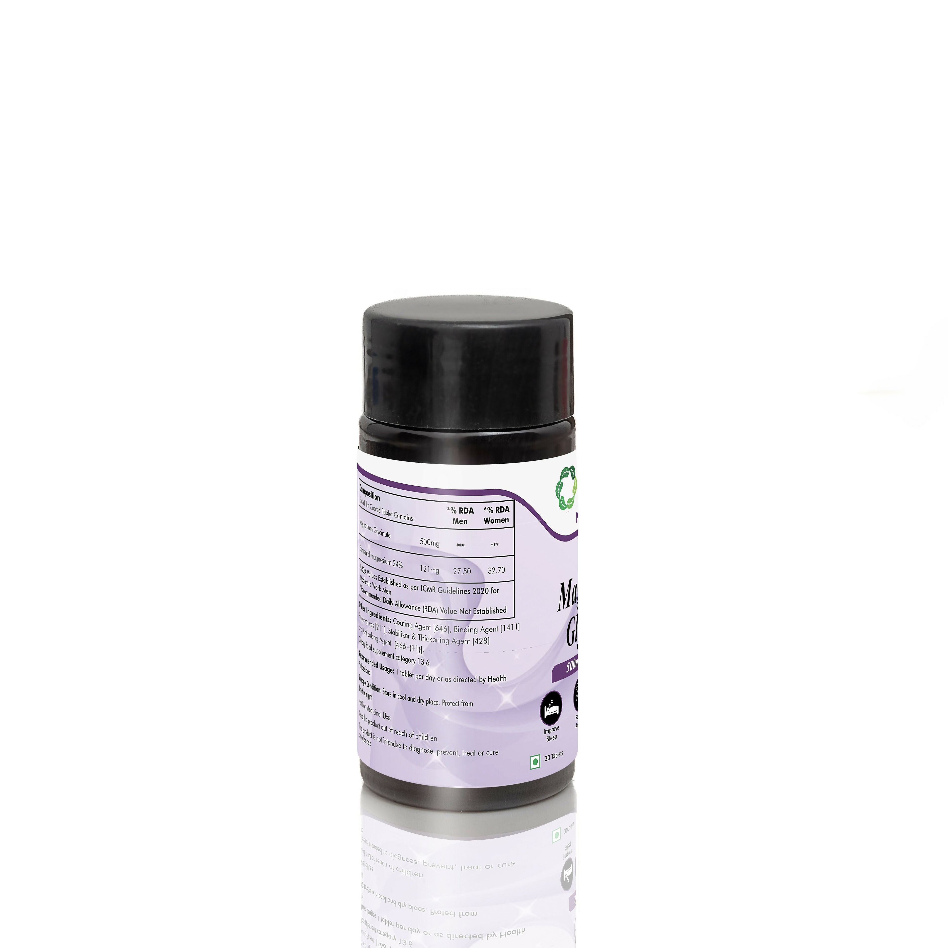 Ventin Organics Magjaz Magnesium Glycinate Tablets | Grocsy