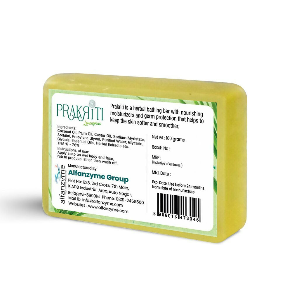 Prakriti Herbal Soap Lemongrass | Grocsy