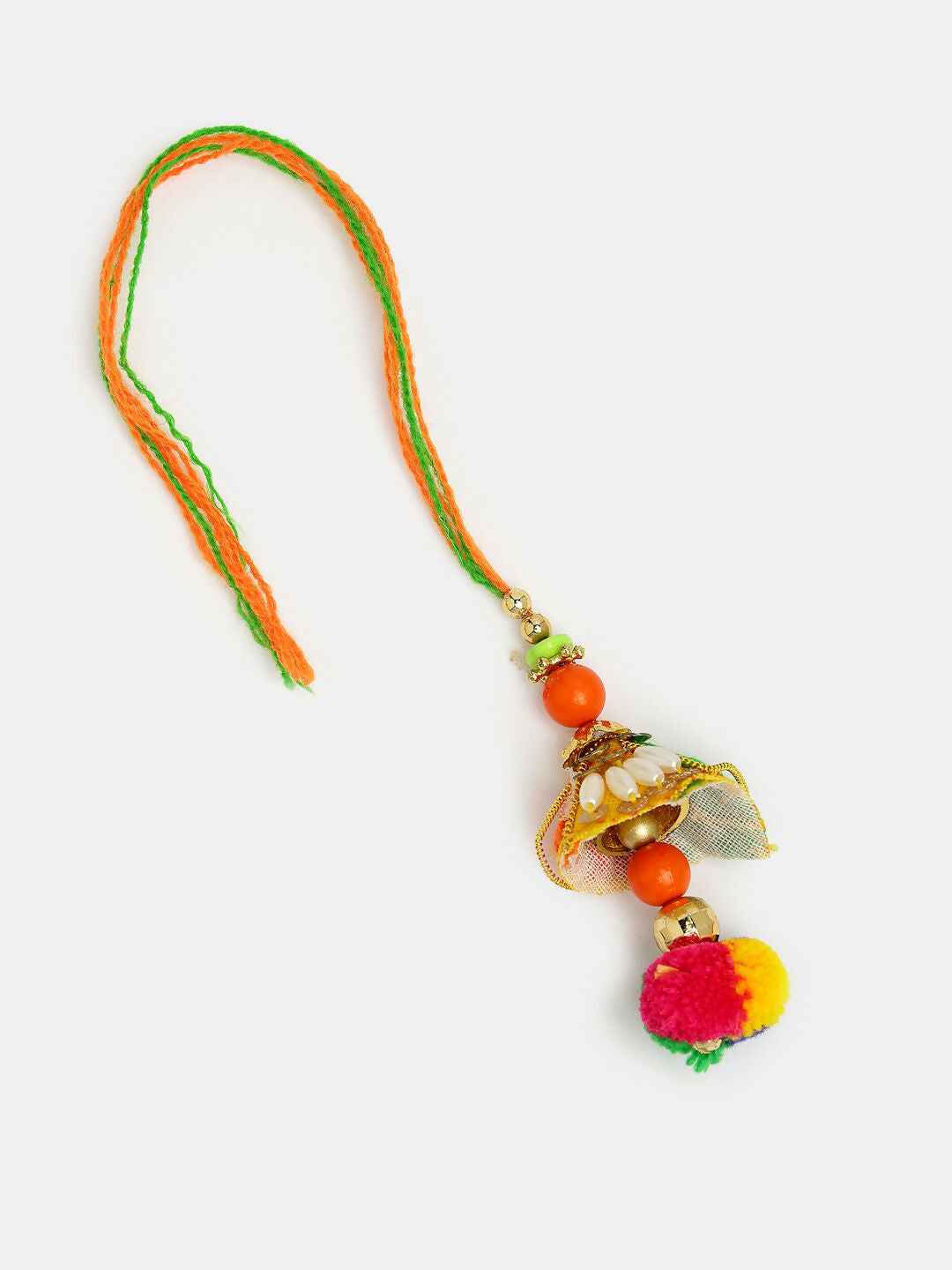 NVR Women Set of 2 Red Beaded Lumba Rakhi With Roli Chawal & Chocolate | Grocsy