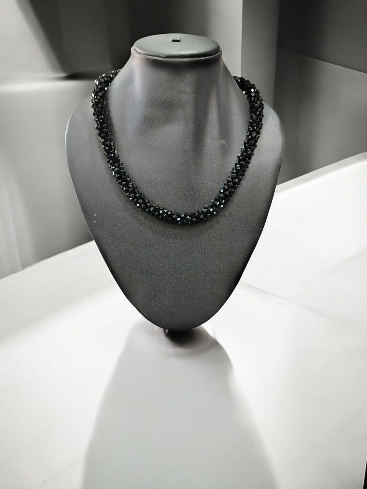 Inhanns Noor-E-Jalwa – Handmade Crystal Bead Necklace -Adjustable - Black Only Necklace | Grocsy