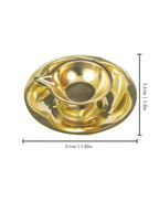Spillbox Gold-Toned Brass Lotus Diya Round Pooja Essential | Grocsy