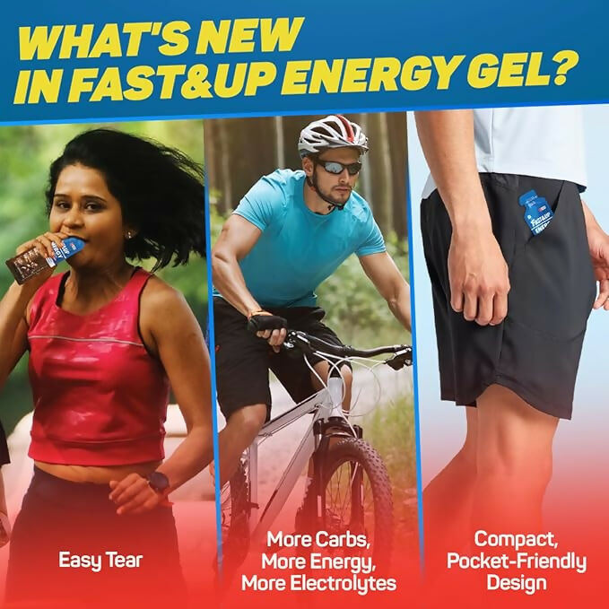 Fast&Up Energy Gel-Strawberry Banana Flavour | Grocsy