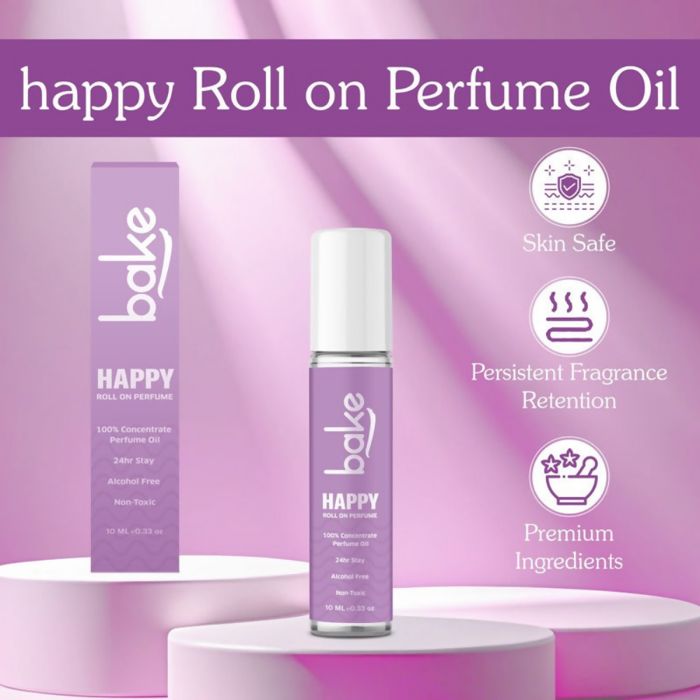 Bake Happy 100% Concentrated Perfume Oil Roll on Fragrance For Men & Women - Black Currant | Grocsy