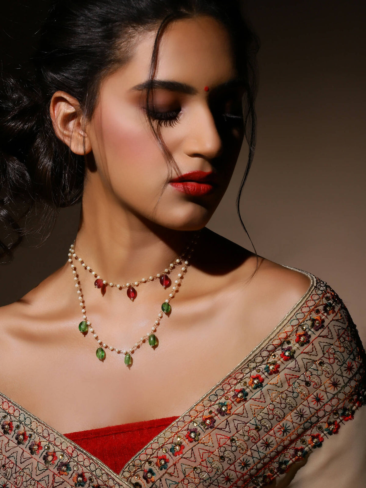 Women's Gold-Polished Necklace - Ruby Raang | Grocsy