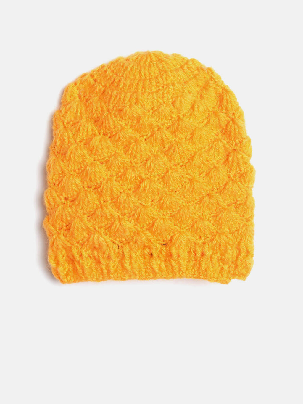 Chutput Kids Woollen Hand Knitted Giraffe Face Detailed Cap - Yellow | Grocsy