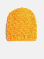 Chutput Kids Woollen Hand Knitted Giraffe Face Detailed Cap - Yellow | Grocsy