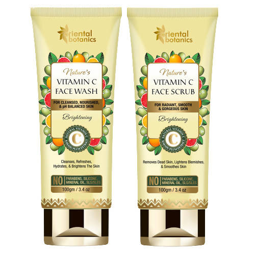 Oriental Botanics Nature’s Vitamin C Face Wash And Face Scrub Combo | Grocsy