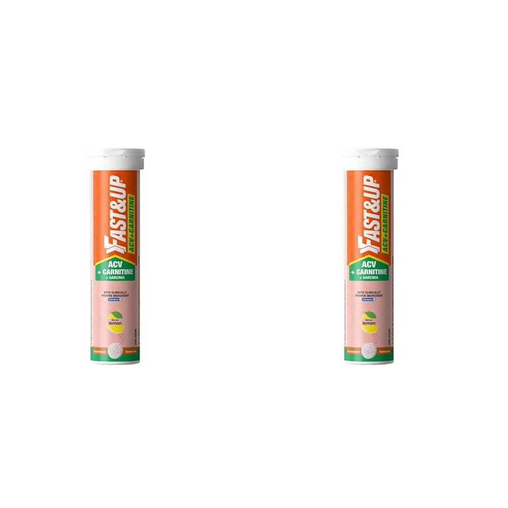 Fast&Up ACV + Carnitine + Garcinia Triple Action Formula Tablets - Lemon Flavour | Grocsy