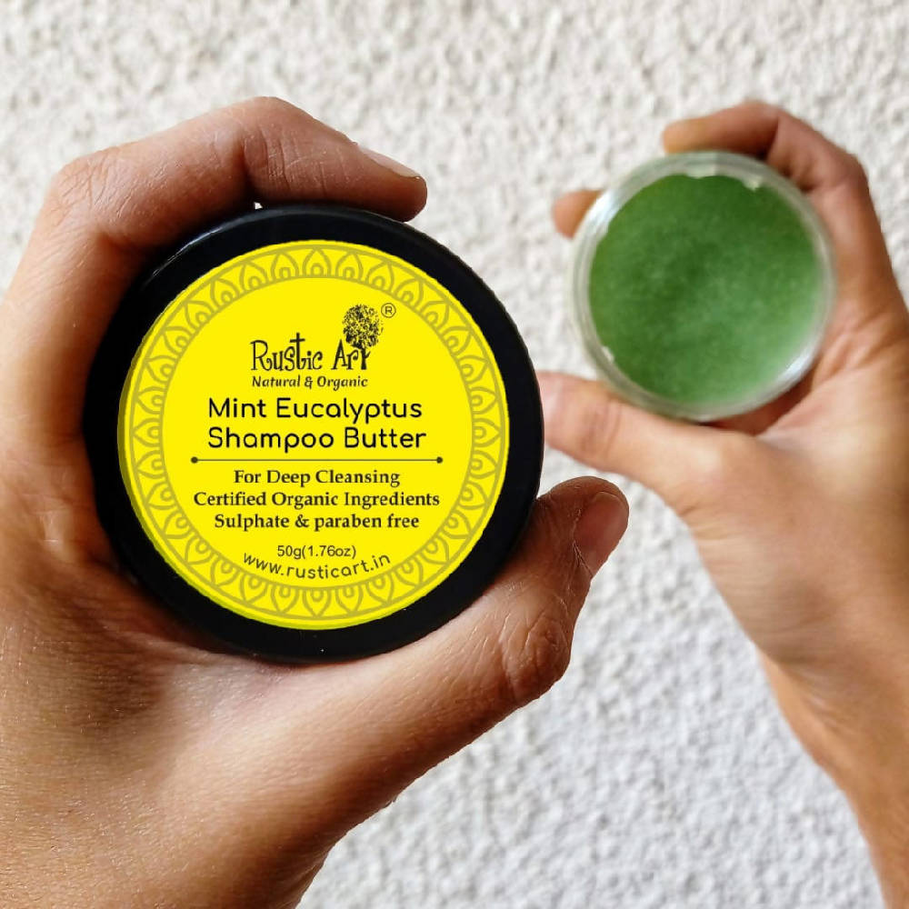 Rustic Art Mint Eucalyptus Shampoo Butter | Grocsy