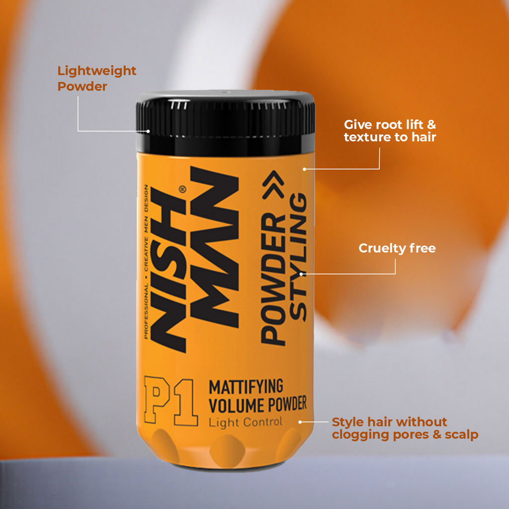 NishMan Mattifying P1 Volume Powder Hair Wax | Grocsy