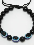 NVR Men & Women Evil Eye Men & Women Black Thread Bracelet | Grocsy