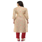 Lagi Women's Pink Printed Straight Kurta & Pant (MC45A) | Grocsy