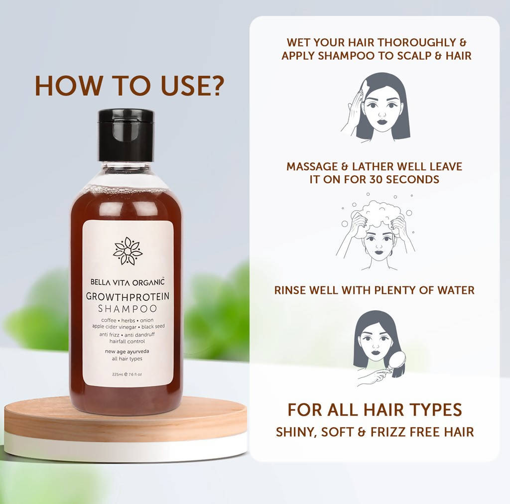 Bella Vita Organic Growth Protein Shampoo | Grocsy